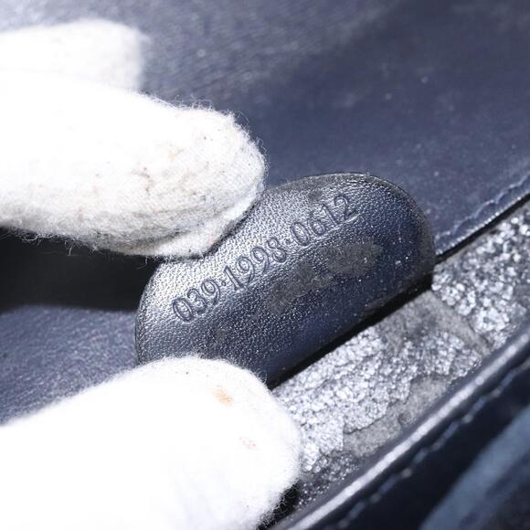 GUCCI Shoulder Bag Suede Navy - Picture 13 of 13